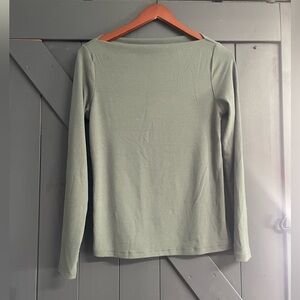 BE COOL Boatneck Long Sleeve Top in Sage